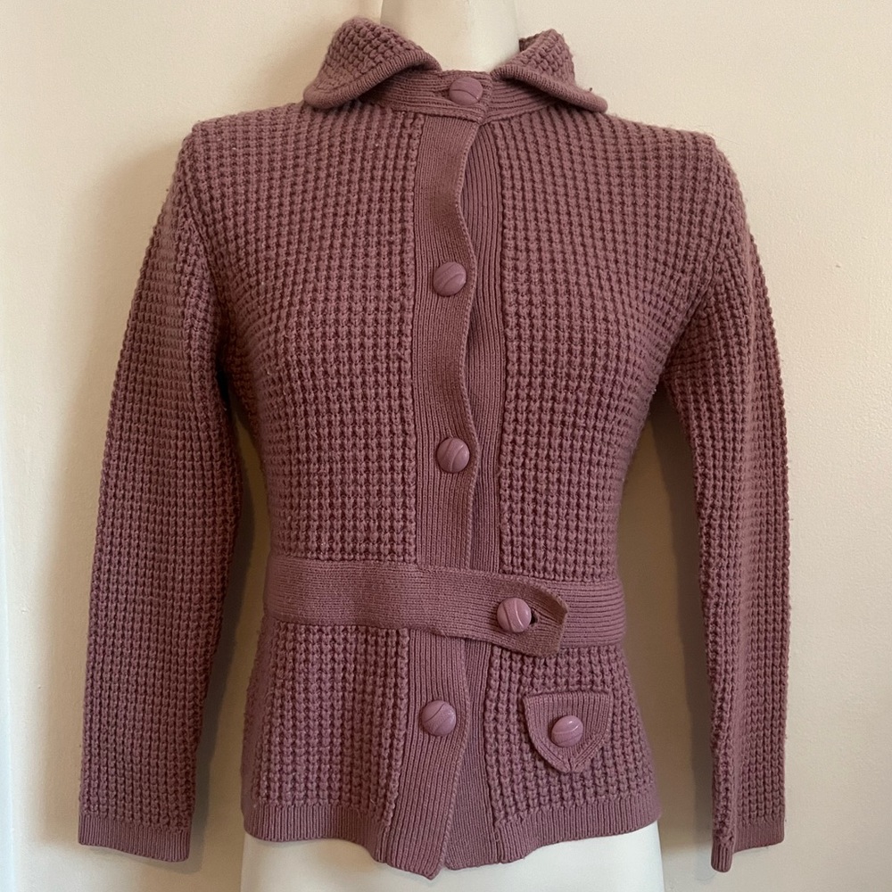 Wool cardigan shirt vintage